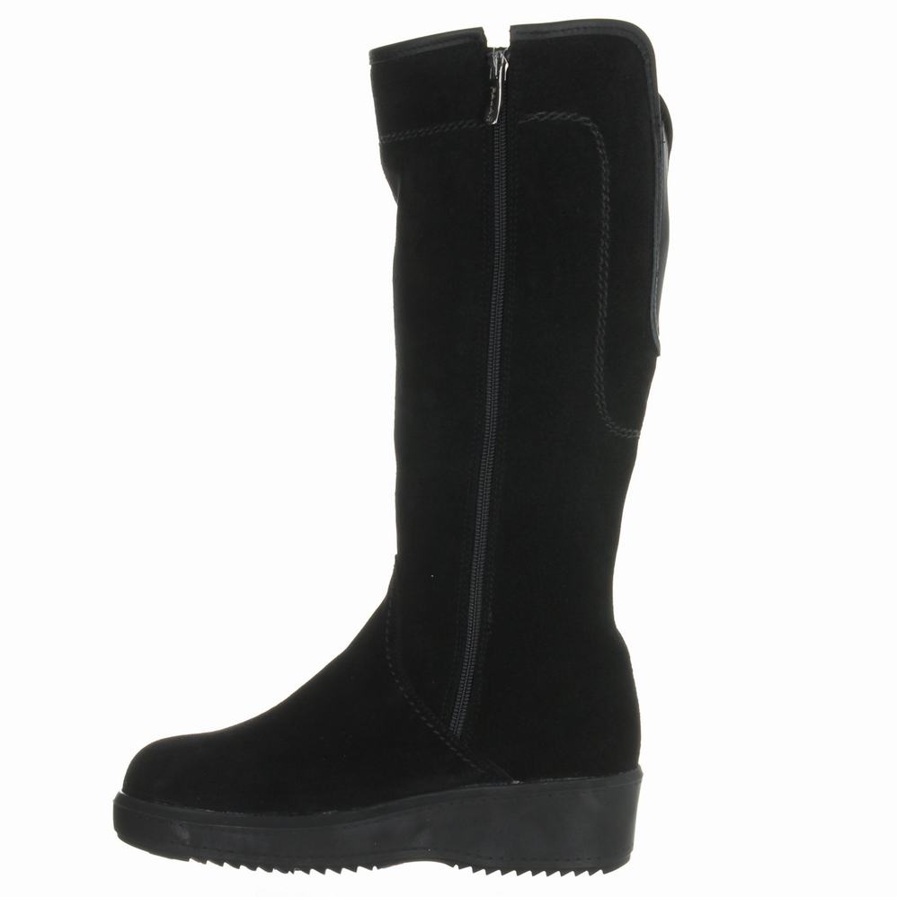 Pajar Lisa A Suede Ice Gripper Donna Stivali da Neve Nere | QPW4880JG